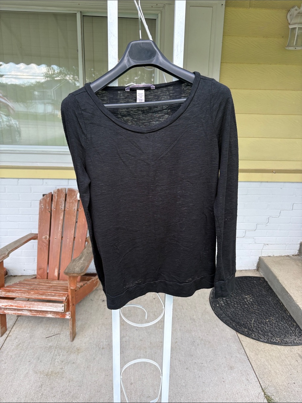 Victoria's Secret Black Scoop Neck Lightweight Long Sleeve Sweater